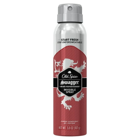 Mens Invisible Set - Old Spice Invisible Spray Antiperspirant and Deodorant for men, Swagger, 3.8 oz