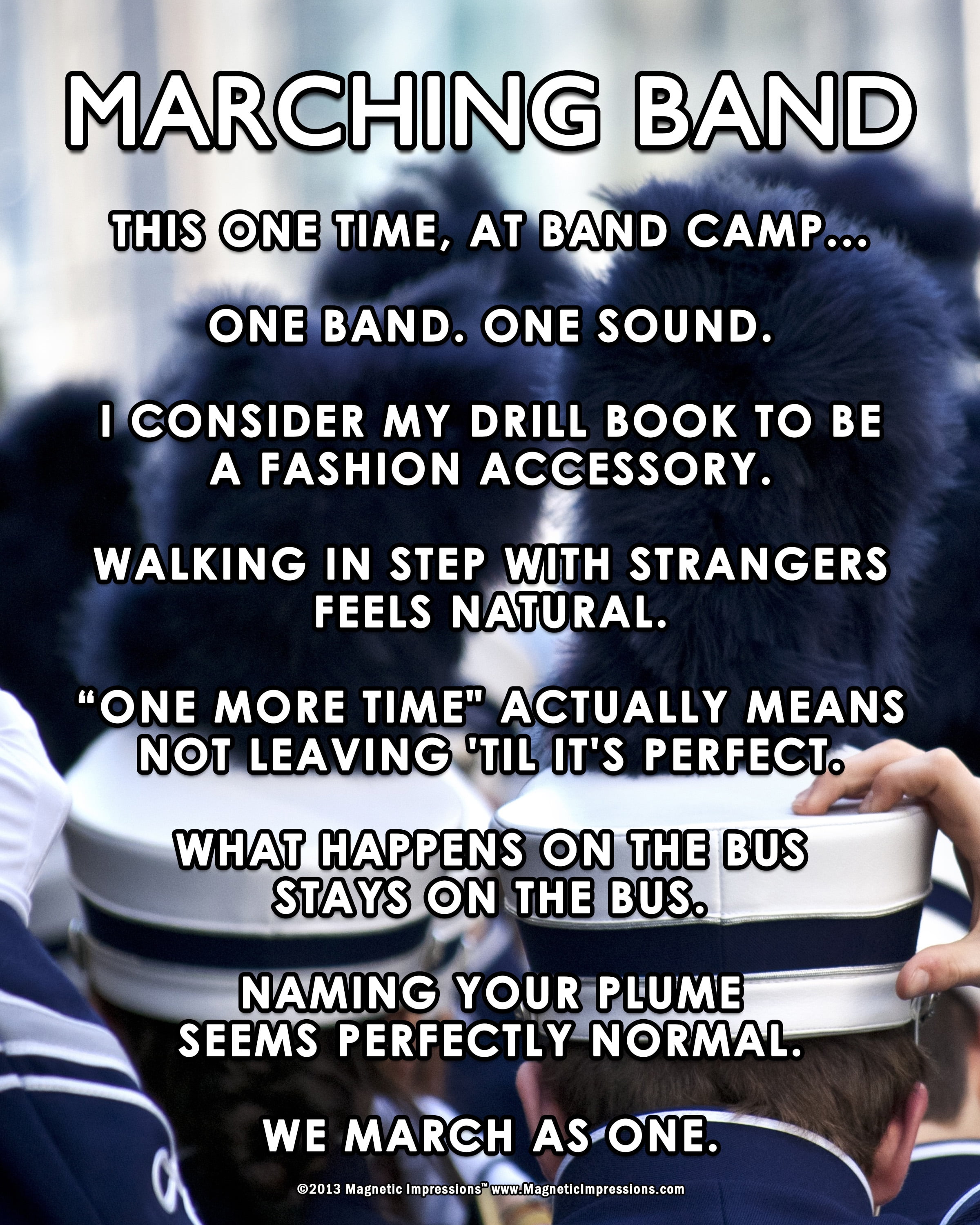 Unframed Marching Band 8" x 10" Sport Poster Print