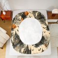 thumbnail image 4 of Manfei Thanksgiving Print Fitted Sheet Full,Ghost And Pumpkin Halloween Bed Set,3pcs,1 Fitted Sheet and 2 Pillowcases, 4 of 6