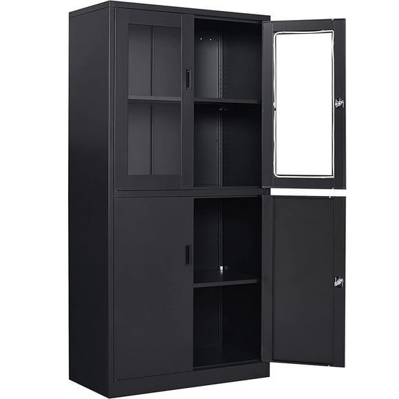 Tall Black Glass Doors