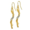 thumbnail image 3 of 14K Yellow Gold Earring Drop & Dangle Women'S 60 mm 4, 3 of 4