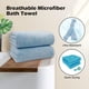 thumbnail image 4 of Toallas de baño Orighty, paquete de 2 unidades, microfibra al tacto, color azul, 4 of 7