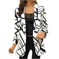 thumbnail image 1 of Women‘s Suit Open Front Cardigan Jacket Daily Commute Office Printed Blazers, 1 of 8