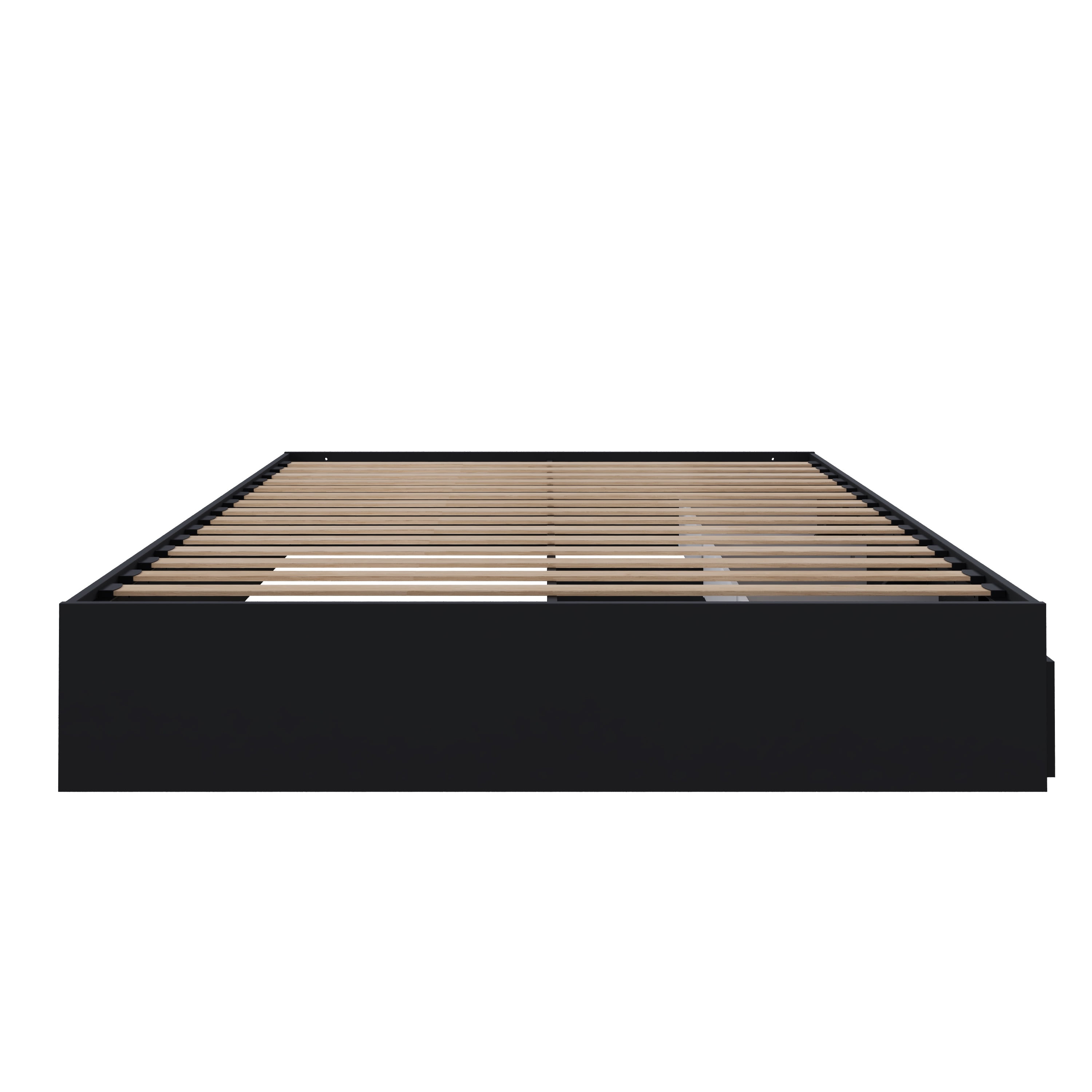 Nexera Full Size Storage Wood Bed Frame with 3 Drawers, Black