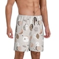 thumbnail image 2 of Fuzoiu Rabbit In Space Print Pajama Shorts for Men, Men's Pajama Bottoms,Mens Lounge Sleepwear,Pajama Pants with Pocket-Large, 2 of 6