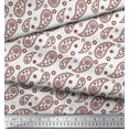 thumbnail image 3 of Soimoi Red Heavy Canvas Fabric Paisleys Paisley Print Fabric by Yard 58 Inch Wide, 3 of 3