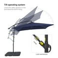 thumbnail image 7 of Sonerlic 8.2 x 8.2ft Square Outdoor Patio Offset Hanging Umbrella with a Base for Yard, Poolside and Deck, Navy Blue, 7 of 7