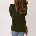 thumbnail image 5 of Kagetolytai Womens Tops Womens Casual V Neck Sweatshirt Loose Soft Long Sleeve Pullover Tops Solid Shirts With Side Pockets Plus Size Tops for Women Army Green M, 5 of 7