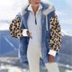 thumbnail image 1 of Pntutb, chaqueta informal de manga larga con capucha y cremallera de felpa con estampado de leopardo para mujer, chaqueta de retazos de Color sólido, prendas de vestir, abrigo, liquidación Pntutb Pntutb-2613, 1 of 5