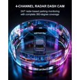 thumbnail image 4 of Dash Cam Front and Rear, 4-Channel 360° Coverage Car Dash Camera with STARVIS 2 Night Vision, GPS, 5.8GHz WiFi, 24H Parking Monitor, G-Sensor, 170° Wide Angle, 128GB Card Included, 4 of 4