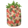 thumbnail image 3 of Cactus Grow Bags 5-Pack, Zigzag Background Plant, Heavyduty Fabric Pots with Handles for Plants, 2 Sizes, Multicolor, by Ambesonne, 3 of 3