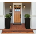 thumbnail image 4 of Aventis 13"x28"H Square Planter with Shelf Insert, Black, 2 Pack, 4 of 5
