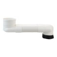 thumbnail image 2 of Tubería de drenaje de extensión de brida de inodoro desplazada, expandida para lavabo de lavabo, palanca de brida de inodoro para drenaje de plomería, limpieza, 40cm Sunnimix Brida de inodoro compensada, 2 of 8