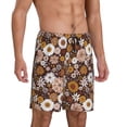 thumbnail image 2 of Kdxio Sunflowers Print Mens Sleep Shorts Bottoms Soft Comfy Pajama Wear Pants with Drawstring Pockets, 2 of 7