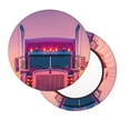 thumbnail image 2 of Balery Sunset Truck Highway Fundas de asiento para taburete de bar redondo de tela de terciopelo ajustables que protegen de arañazos y manchas para sillas de 14 a 17 pulgadas.-13 inch, 2 of 7