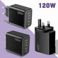 thumbnail image 2 of 120W PD 5 Port USB Charger Fast Charging QC3.0 USB C Type C Mobile Phone Charger, 2 of 7