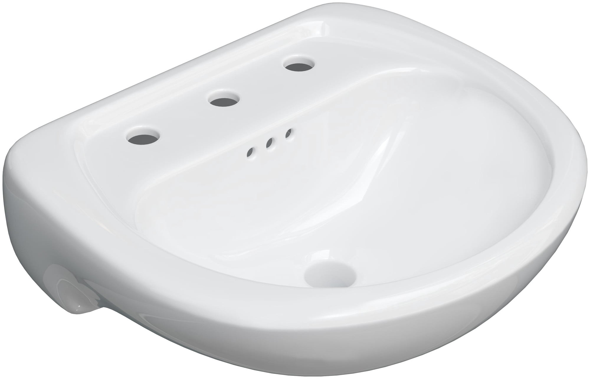 PROFLO PF5008 White Lisbon Valley 20" Vitreous China Pedestal Bathroom Sink