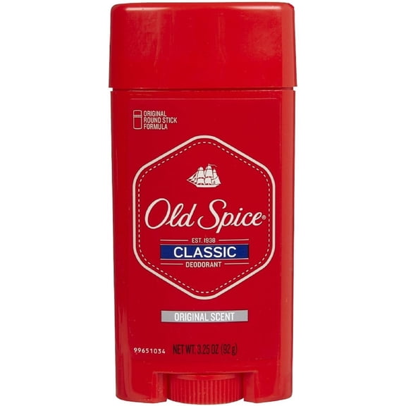 Old Spice Classic Deodorant Stick, Original 3.25 oz (Pack of 2)
