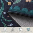 thumbnail image 4 of Lahome Washable 2'x6' Boho Floral Runner Rug, Dark Blue Rugs for Kitchen Bathroom, Soft Non-Slip Low-Pile Carpet for Hallway Entryway Laundry Living Room, Dark Blue, 4 of 7