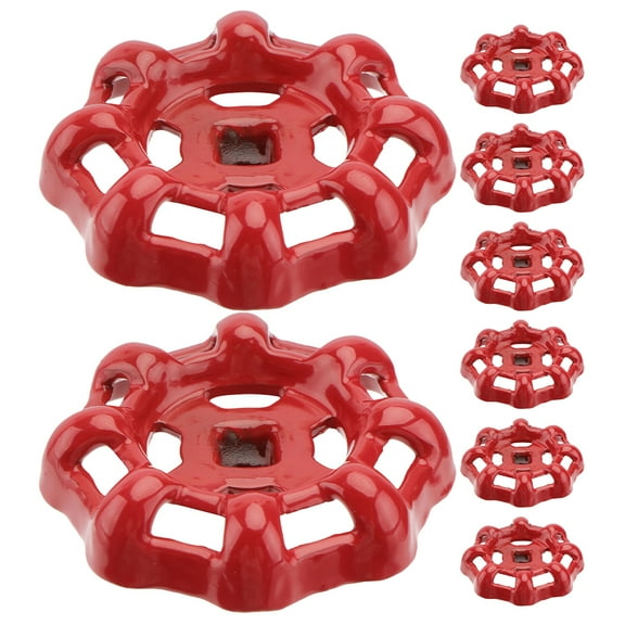 8 Pcs Cast Iron Valve Handle Gate Handle Replacement Door Knob Outdoor Faucet Red