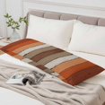 thumbnail image 4 of Burnt Orange Brown Body Pillow Cover, Pillowcase Protectors with Zipper, Breathable Decorative Throw Pillow Case Cover, Farmhouse Vintage Wooden Pillow Shams for Couch Sofa 20x60Inch, 4 of 8