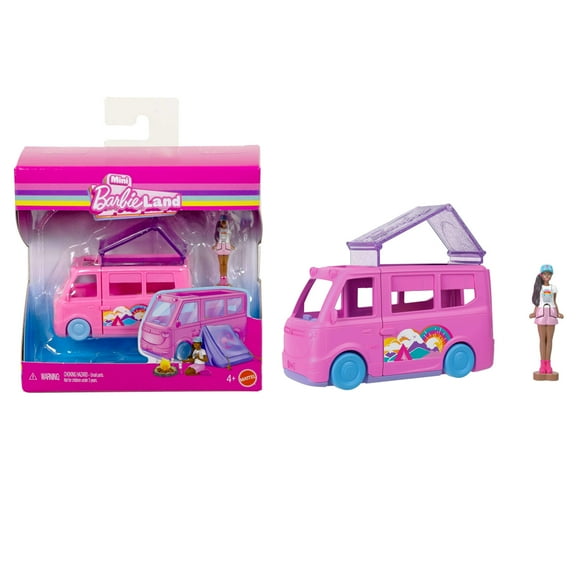 Barbie Mini Barbie Land Collectible Playsets with 1.5-Inch Doll and Interactive Play Areas for Storytelling Fun
