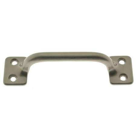10b Satin Brass Idh by St. Simons 25040-015 Solid Brass 4 in. CC Sash Lift Door Pull, Satin Nickel ()
