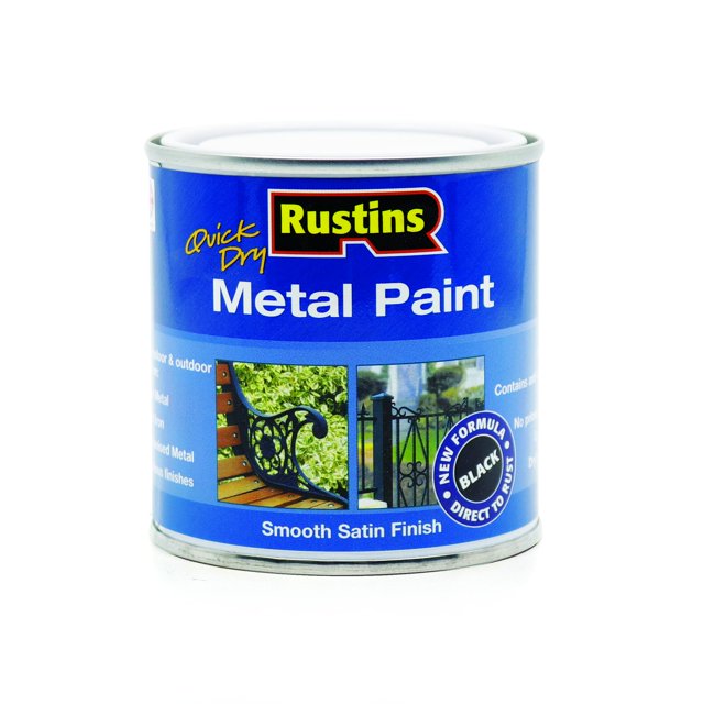 Rustins Mpbk250 Pintura Para Metal De Secado Rápido 250Ml - Negro