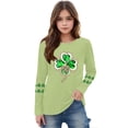 thumbnail image 4 of Blusas y camisas de manga larga con cuello redondo, moda del Día de San Patricio, blusa informal con estampado bonito de manga larga para niños y niñas., 4 of 6