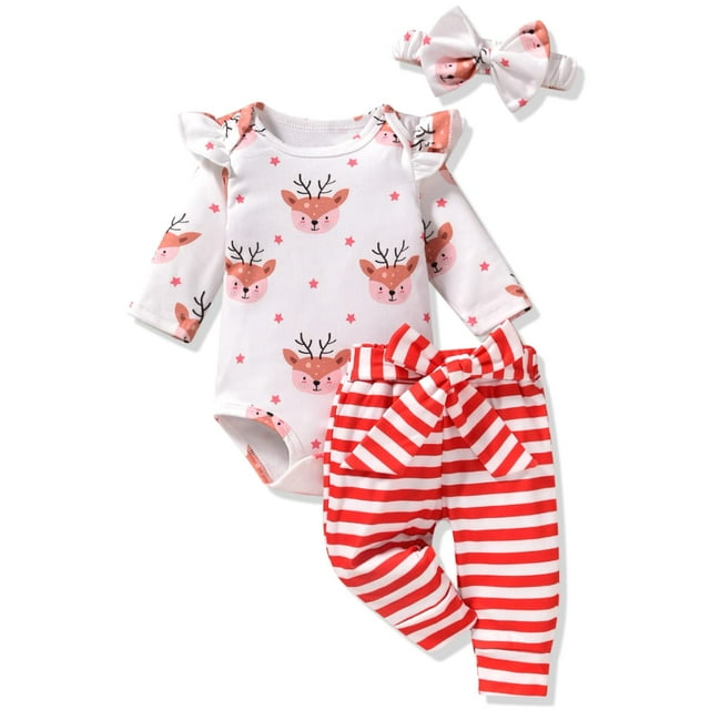 Ropa de Bebé Aalizzwell Prematuro para Niña Navidad de Algodón