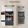 thumbnail image 3 of 6-Shelf Hanging Closet Organizer, Hanging Shelves with 2 Separable 3-Tier Shelves, Closet Shelves Organizer with 3 Removable Drawers for Wardrobe, Nursery, Baby Clothes Organizer, Black, 3 of 7