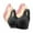Black, variant on 3PC Front Closing Bras for Senior Women Wireless Push Up Breathable Front Snap Bra Breathable Seamless Soft Easy to Wear Front Buckle Bras for Elderly Everyday Bras Work Life Walking