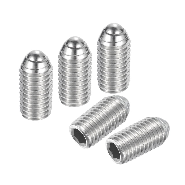 Ball Point Set Screws, M10 x 20mm 304 Stainless Steel Metric Spring Hex Socket Screw 15pack