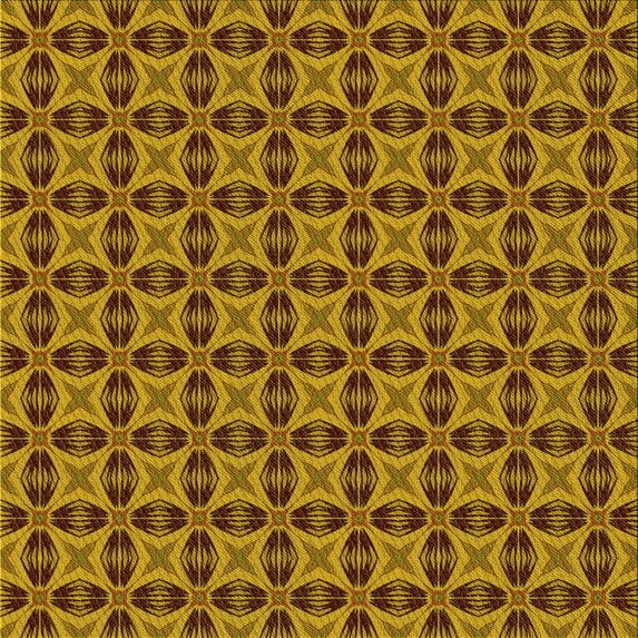 Ahgly Company Indoor Square Patterned Blood Red Brown Area Rugs, 8' Square