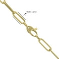 thumbnail image 3 of SZUL Women's 10K Yellow Gold 4.2MM Lite Paperclip Chain With Lobster Clasps - 18 Inch, 3 of 5
