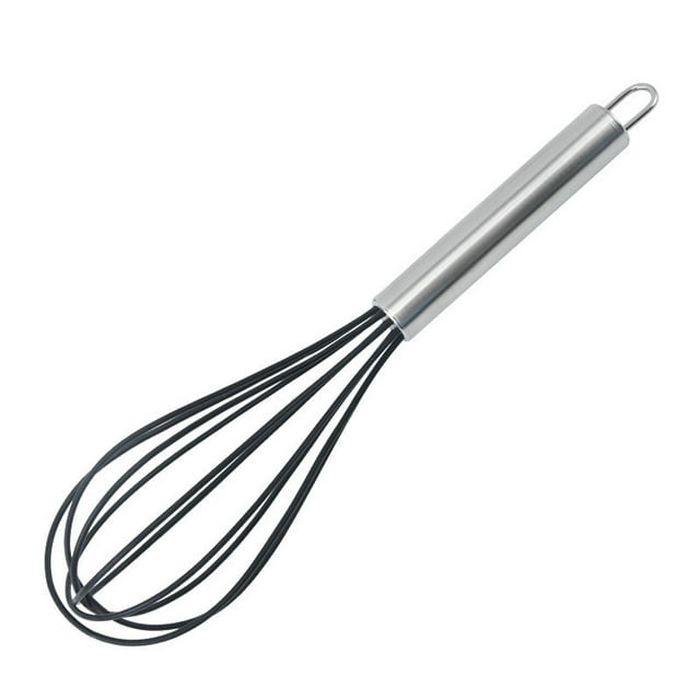 Batidor de silicona, batidor de alambre de acero inoxidable, batidores de cocina resistentes al calor para utensilios de cocina antiadherentes, batidor de huevos con globo, batir, batir, espumar y
