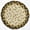 Fir & Ivory, variant on 7 x 7 in. Jute Round Coaster, Fir & Ivory - Large