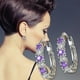 thumbnail image 4 of Pendientes de mujer con diamantes huecos | Tachuelas de cristal para mujer de estilo europeo | Deslumbrante joyería de moda no alergénica de aleación | Diseño Clásico Moderno | 1 par | Cómodo y, 4 of 7