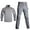 Gray, variant on Xzbqbs Mens Tactical Suits 2 Piece Outdoor Training Hiking Workwear Suits for Men Quarter Zip Long Sleeve Shirt and Waterproof Pants