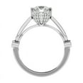 thumbnail image 4 of Diamond-Capitals 2.15 Carat Fashionable Round Shape Moissanite Diamond (D/VVS1) Ring for Women Solid 14K White Gold Size 4, 4 of 7