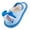 Blue, variant on HCNTES Kids Toddler Slippers Baby Boys Girls Cute Cartoon Design House Shoes Children's Non Slip Warm Soft Winter Fuzzy Indoor Slipper(Pink,8)