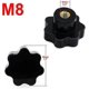 thumbnail image 3 of 14 Pieces M8 Knurled Thread Clamp Knob, Star Handle, Star Shaped Hand Knobs Black Plastic Clamp Knob With Washers-In stock, 3 of 4
