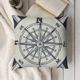 thumbnail image 3 of YINGXI  Not All Those Who Wander Are Lost Inspirational Travel Quote Decoration with Nautical Compass Rose Vintage Décor Home Decorative Throw Pillow Case Cushion Cover Sofa Couch 12x12in, 3 of 5