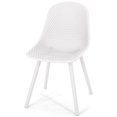 thumbnail image 5 of GDF Studio Yazmeen Outdoor Modern Dining Chairs, Set of 2, White, 5 of 9