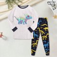 thumbnail image 2 of HFHAPW Toddler Girl Boys Kids Pajamas Funny Graphic Pjs Long Sleeve Snug fit 2pcs Jammies, 2 of 5