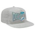 thumbnail image 3 of Men's New Era  Gray Miami Dolphins Corduroy-Golfer Adjustable Hat, 3 of 6