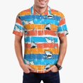 thumbnail image 5 of Yiaed Shark On LinePrint Men's Short Sleeve Polo Shirt,Golf Polo for Men Three-Button Golf Shirt Athletic Casual Collared T-Shirt- 4X-Large, 5 of 7