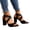 A, variant on Women's Slip On Chunky Heel Strappy Sandals Casual Non Slip Pump Dress Sandal with Ankle Buckle Strap Gray Size 9