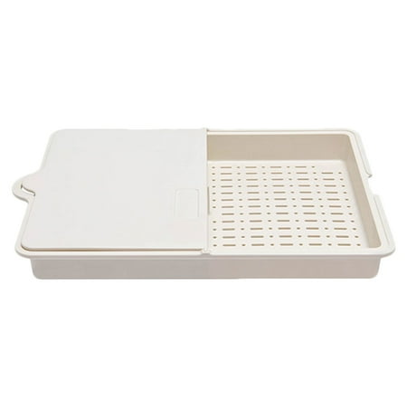 

1Pc Cutting Board Plastic Mincing Board Vegetables Cutting Board with Slot