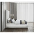 thumbnail image 6 of Meridian Furniture Brooke Cream Linen Textured Fabric Queen Bed, 6 of 8